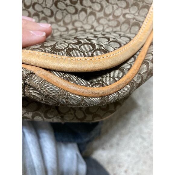 COACH F77004 CANVAS SIGNATURE LARGE CROSSBODY BAG(ASIS) - Picture 15 of 16